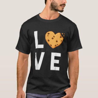 Camiseta Eu Amo Biscoitos com Gotinhas de Chocolate