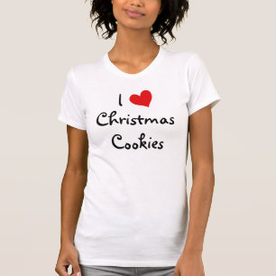 Camiseta Eu amo biscoitos do Natal