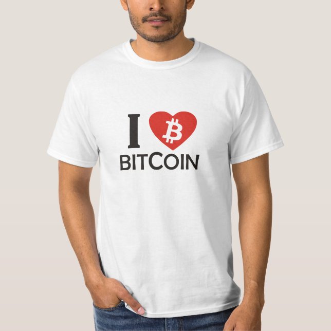 Camiseta eu AMO BitCoin (Frente)