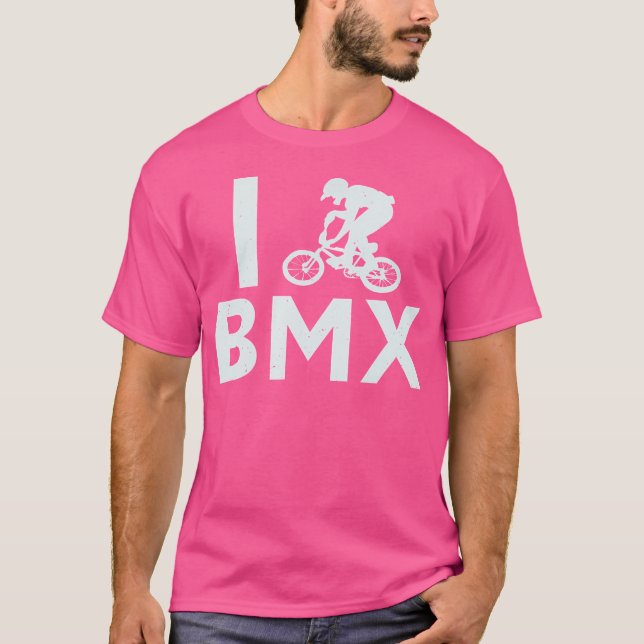 Camiseta Eu Amo Bmx Bmx Bike Racing Bmx (Frente)