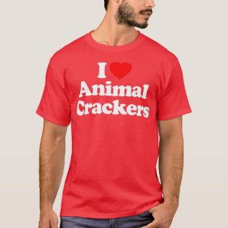 Camiseta Eu Amo Bolachas Animais Engraçados