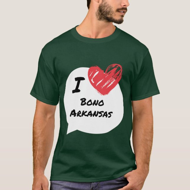 Camiseta Eu amo Bono Arkansas Oversize (Frente)