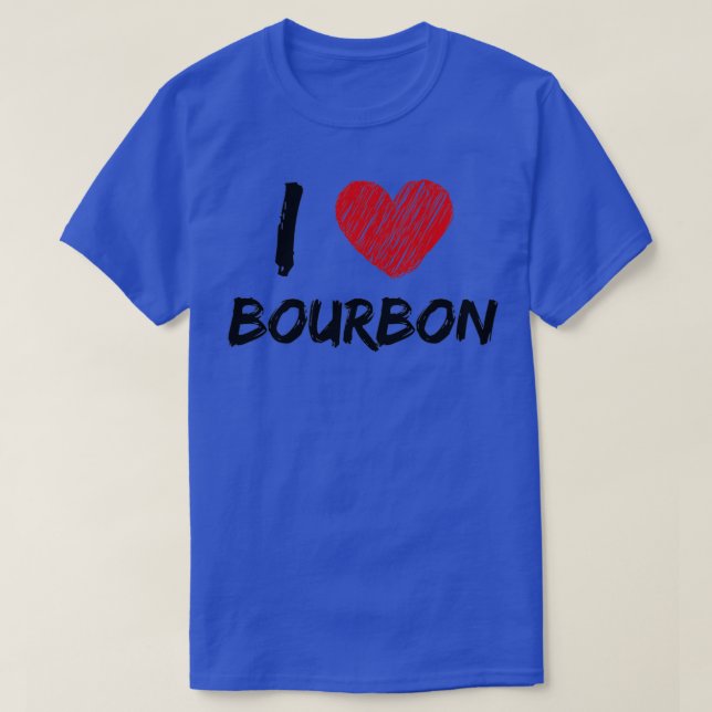 Camiseta Eu Amo Bourbon (Frente do Design)