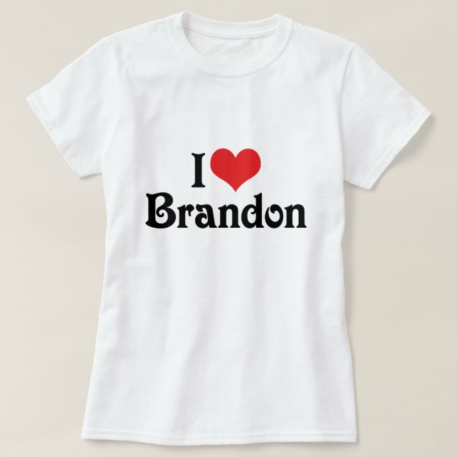 Camiseta Eu Amo Brandon (Frente do Design)