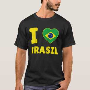 Camiseta Eu Amo Brasil Retro Outfit Brasil Roupa Brazilii
