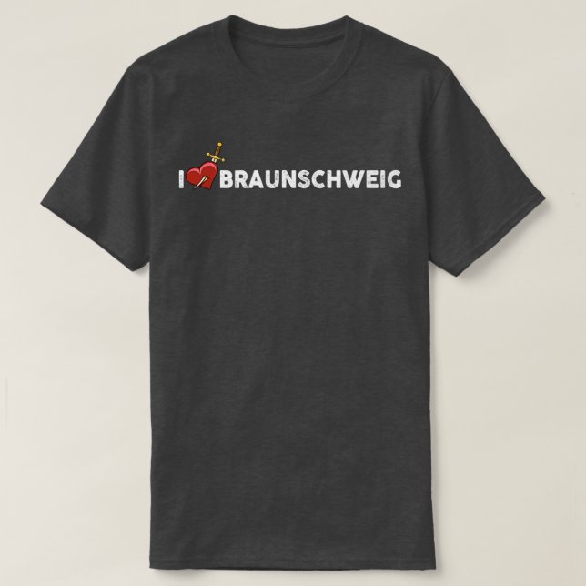 Camiseta Eu amo Braunschweig (Frente do Design)