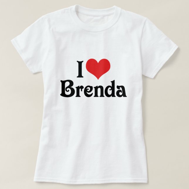 Camiseta Eu Amo Brenda (Frente do Design)