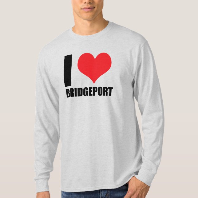 Camiseta Eu amo Bridgeport (Frente)
