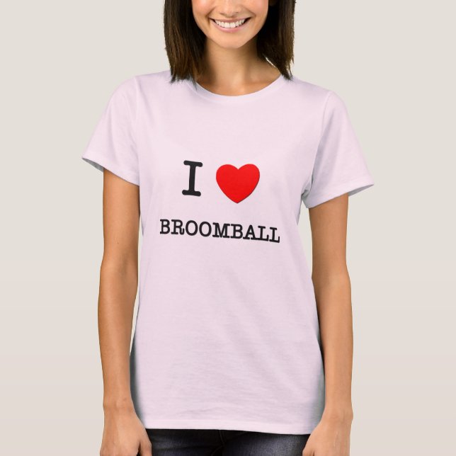 Camiseta Eu amo Broomball (Frente)