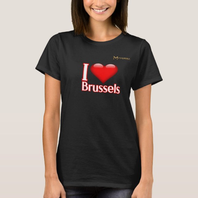 Camiseta Eu Amo Bruxelas (Frente)