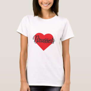 Camiseta Eu Amo Bruxelas - Bélgica