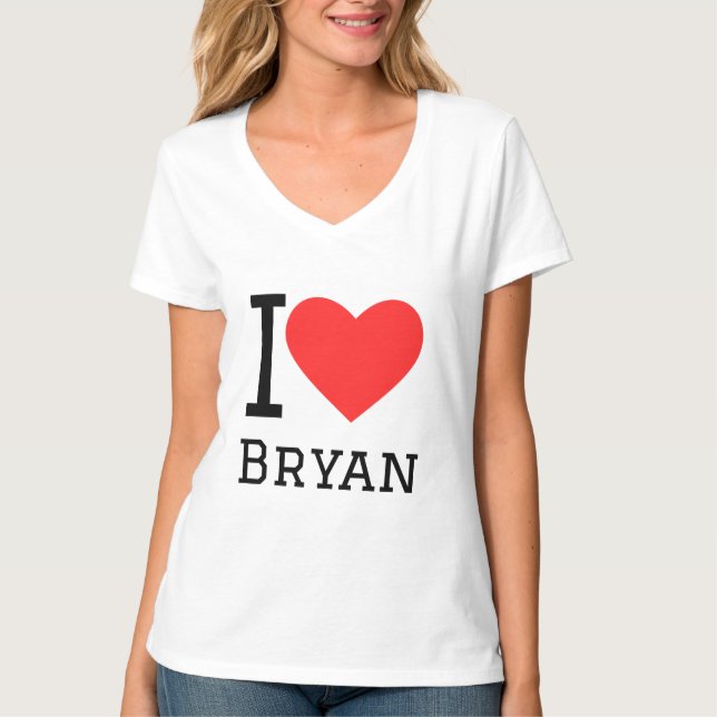 Camiseta Eu amo Bryan (Frente)