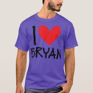 Camiseta Eu Amo Bryan Name Personalised Men Cara Amigo BFF