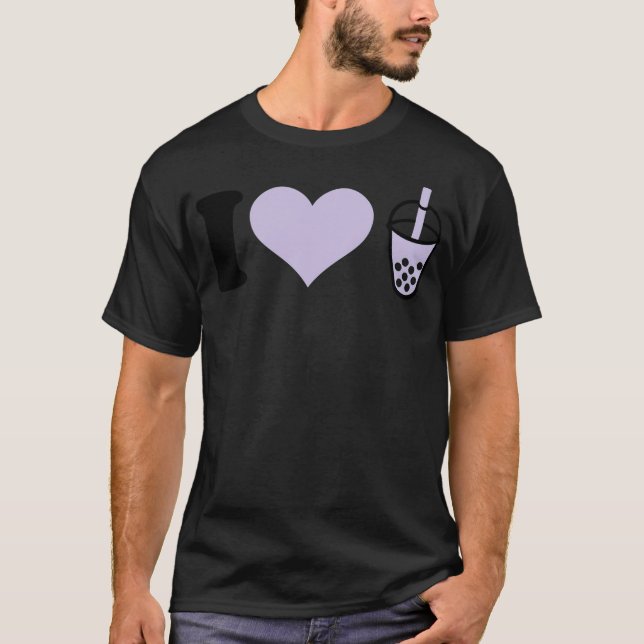 Camiseta Eu amo Bubble Tea engraçado tio (Frente)