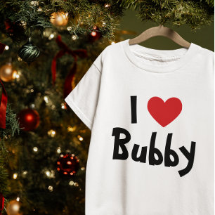 Camiseta Eu Amo Bubby Coração Vermelho