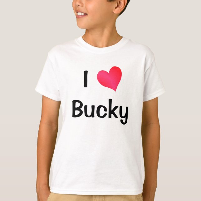 Camiseta Eu Amo Bucky (Frente)