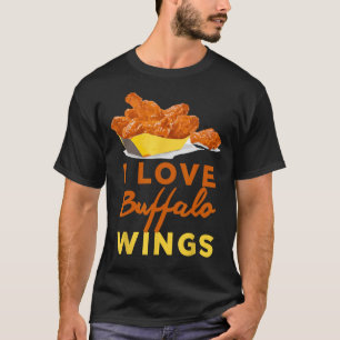 Camiseta Eu Amo Buffalo Chicken Wings CHURRASCO Roast Grili