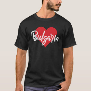 Camiseta Eu Amo Bulgária búlgaro para mulheres