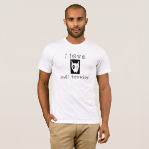 Camiseta eu amo bull terrier