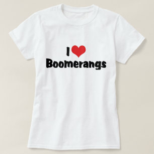 Camiseta Eu Amo Bumerangues de Coração