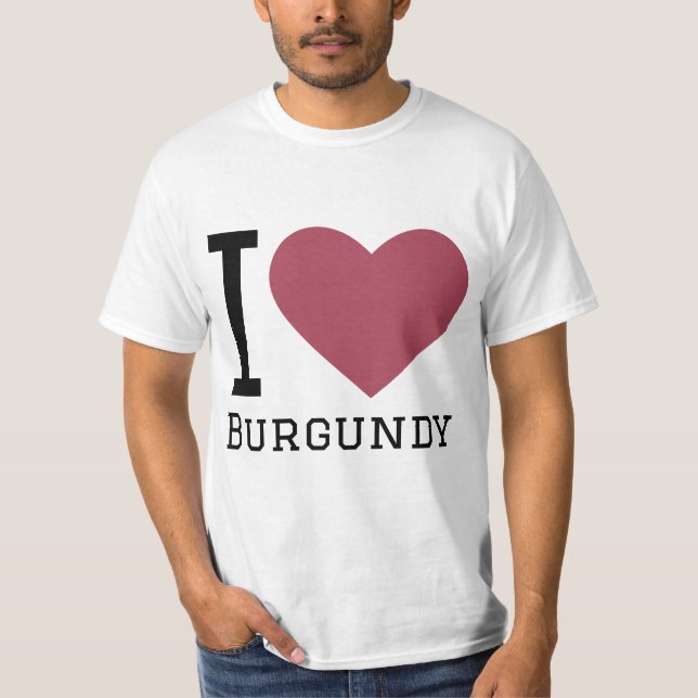 Camiseta Eu amo Burgundy (Frente)