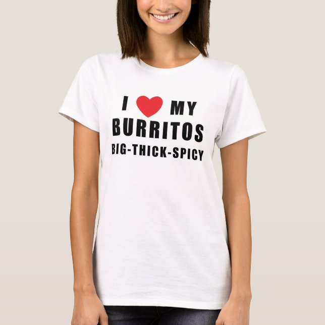 Camiseta Eu amo Burritos (Frente)