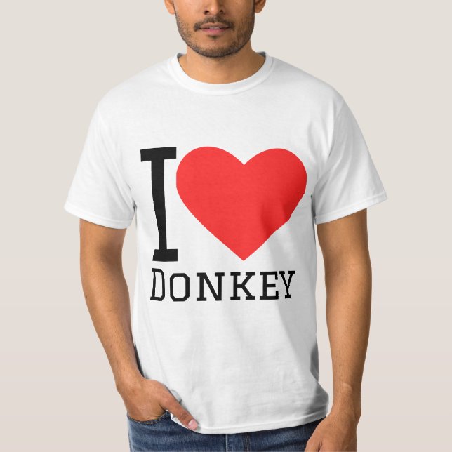 Camiseta Eu amo burro (Frente)