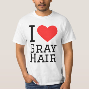 Camiseta Eu amo cabelo grisalho