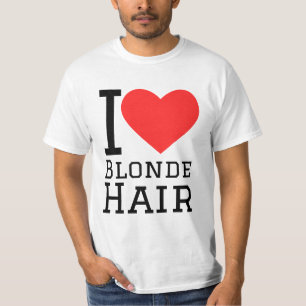 Camiseta Eu amo cabelo loiro 