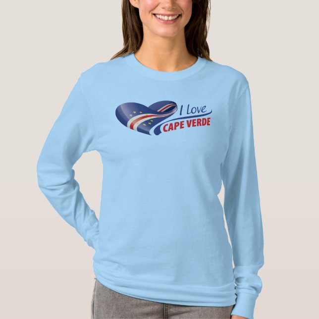 Camiseta Eu amo Cabo Verde (Frente)