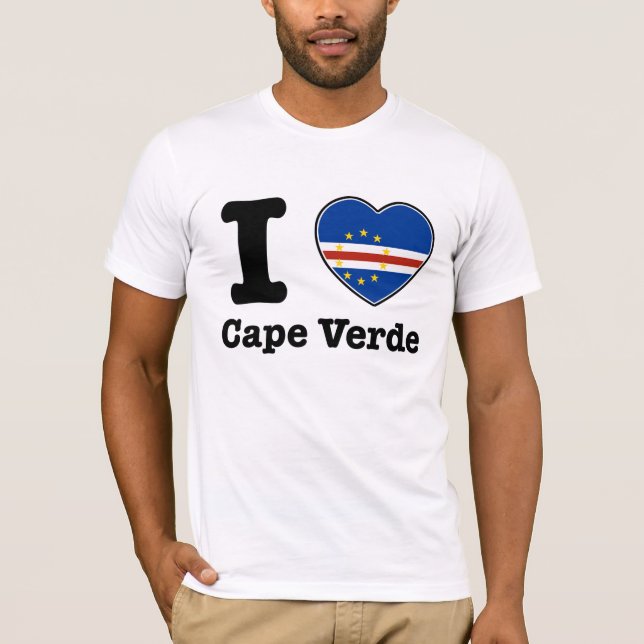 Camiseta Eu amo Cabo Verde (Frente)