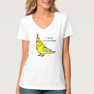 Camiseta Eu Amo Cacatuas Amarelas