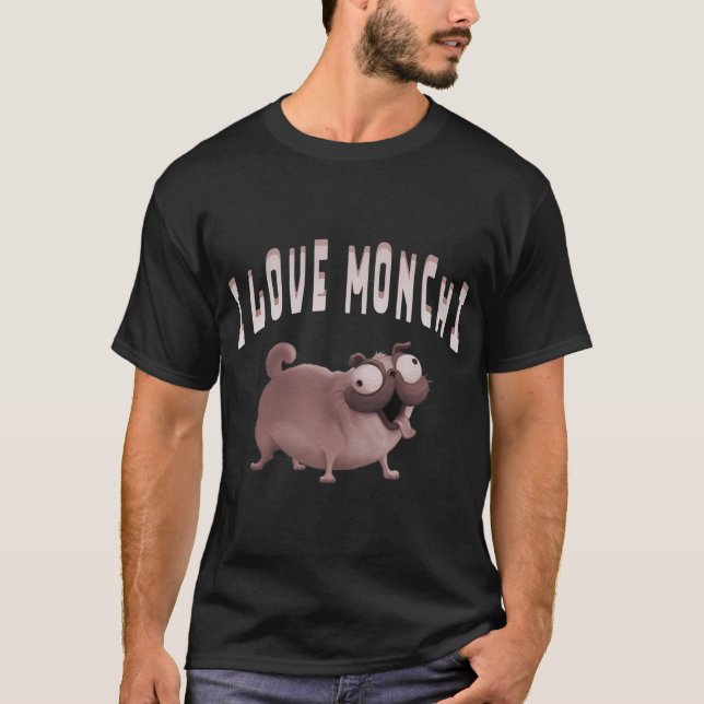 Camiseta Eu Amo Cachorro Monchi, Monchi , Os Mitchells vs.  (Frente)