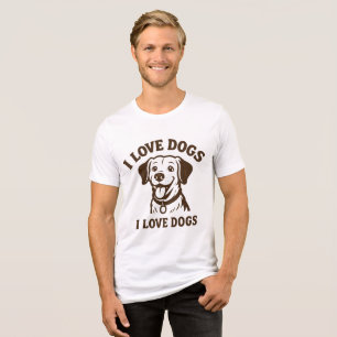 Camiseta 'Eu Amo Cachorros – Afirmação Fofa e Ousa