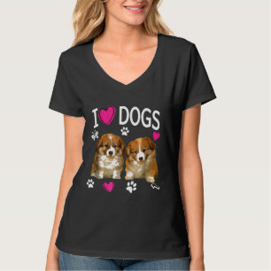 Camiseta Eu Amo Cachorros Cachorros Cachorros Cachorros Pup