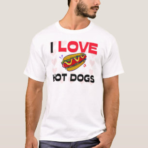 Camiseta Eu amo cachorros quentes