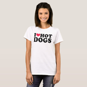 Camiseta Eu Amo Cachorros Quentes