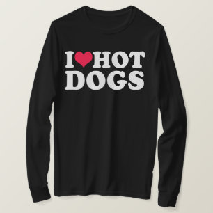 Camiseta Eu Amo Cachorros Quentes 