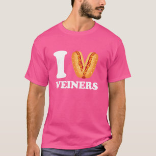 Camiseta Eu Amo Cachorros Quentes Frankfurter Wiener Frank