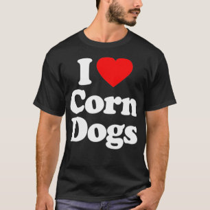 Camiseta Eu Amo Cães De Milho Engraçado