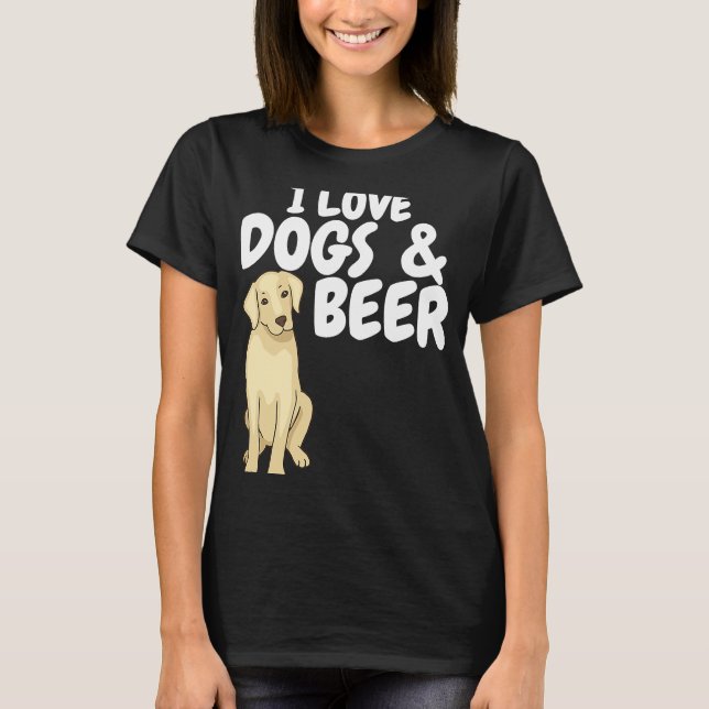 Camiseta Eu Amo Cães E Cerveja (Frente)