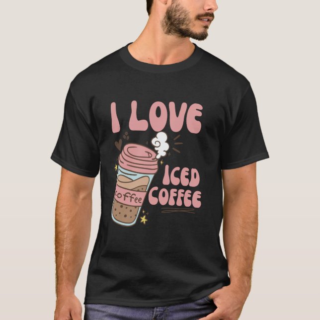 Camiseta Eu Amo Café Frio Engraçado Café Frio (Frente)