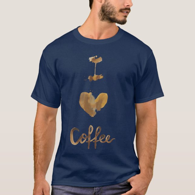 Camiseta Eu Amo Café vintage (Frente)