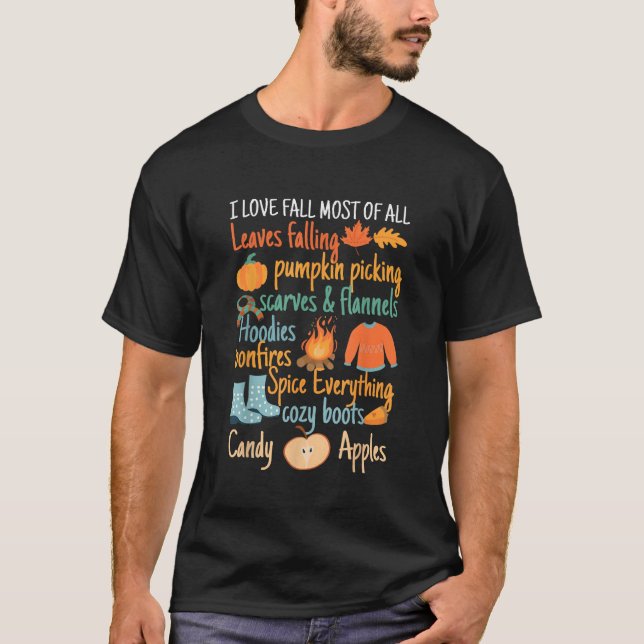Camiseta Eu Amo Cair A Maioria Das Folhas Caindo Pumpkin Pi (Frente)