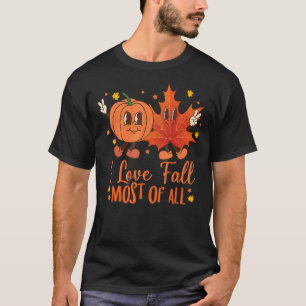 Camiseta Eu Amo Cair A Maioria das Folhas de outono do Cora