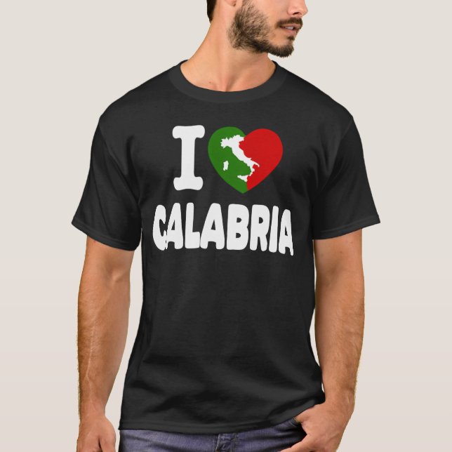 Camiseta Eu Amo Calábria ,( Eu Amo Calábria) (Frente)
