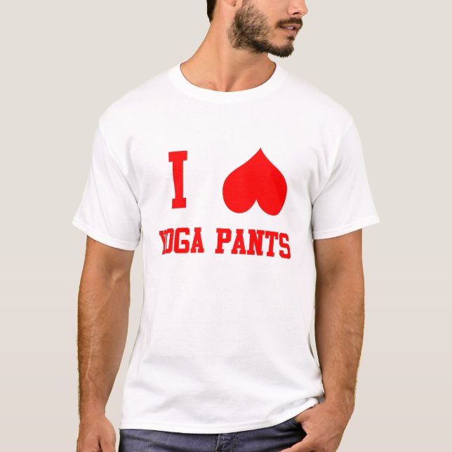 Camiseta Eu amo calças da ioga (Frente)