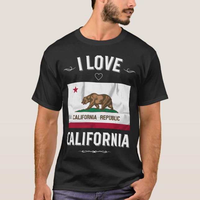 Camiseta Eu Amo Califórnia amigo (Frente)