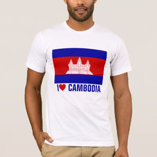 Camiseta Eu amo Cambodia