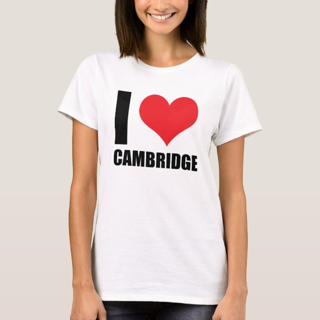 Camiseta Eu amo Cambridge (Frente)